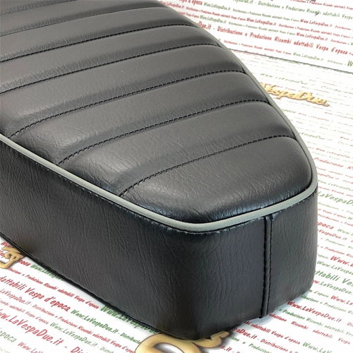 Asiento tipo joroba negro modelo SPORT con cerradura VESPA PX 80 125 150 200 PE LUSSO PX 98 MY negro acolchado adaptable 125 VNA VNB GT GTR SUPER TS 150 VBA VBB GL SPRINT V. SUPER