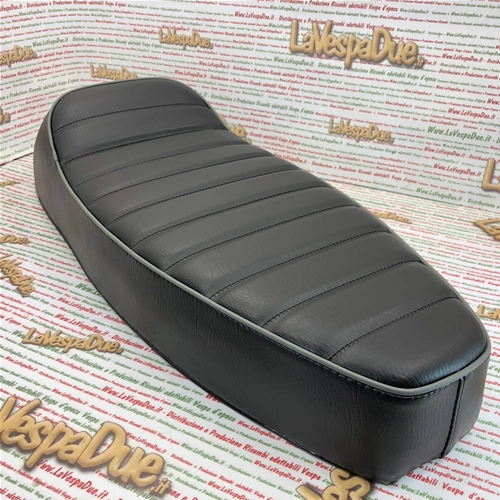 Asiento tipo joroba negro modelo SPORT con cerradura VESPA PX 80 125 150 200 PE LUSSO PX 98 MY negro acolchado adaptable 125 VNA VNB GT GTR SUPER TS 150 VBA VBB GL SPRINT V. SUPER