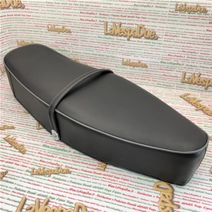 Asiento negro para VESPA 125 150 TS SPRINT SUPER GL GT GTR, adaptable a VNA VBA VNB VBB, con asa de pasajero de plástico rígido y apertura mediante botón pulsador.