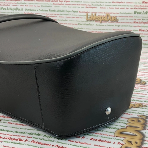 Asiento negro para VESPA 125 150 TS SPRINT SUPER GL GT GTR, adaptable a VNA VBA VNB VBB, con asa de pasajero de plástico rígido y apertura mediante botón pulsador.