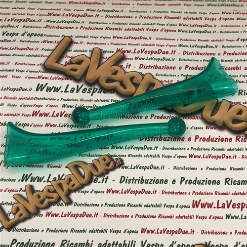 Pair of brake and clutch lever covers BUBBLE SUPERFLEX transparent green for VESPA 50 80 90 125 150 160 180 200