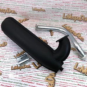 Schwarzer Torpedo-Auspuff für VESPA 125 ET3, genannt Banane