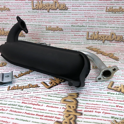 Schwarzer Torpedo-Auspuff für VESPA 125 ET3, genannt Banane