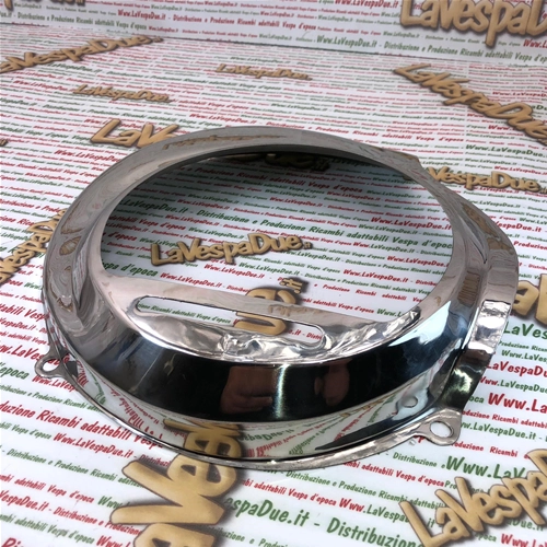 Cache-ventilateur chromé style années 60 pour Vespa 80, 125, 150, 200 PX et PE à démarrage électrique