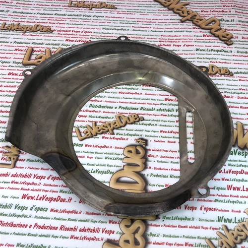 Cache-ventilateur chromé style années 60 pour Vespa 80, 125, 150, 200 PX et PE à démarrage électrique