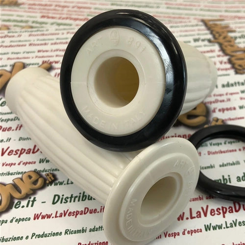 Par de puños BUBBLE SUPERFLEX de 20 mm blancos para VESPA 50 80 90 125 150 160 180 200 VNB 3 4 5 6 VB1 VBA VBB GL GS VS2 VS3 VS4 VS5 160 GS