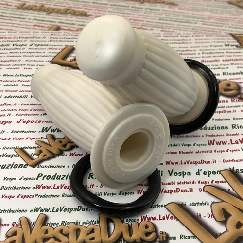 Par de puños BUBBLE SUPERFLEX de 20 mm blancos para VESPA 50 80 90 125 150 160 180 200 VNB 3 4 5 6 VB1 VBA VBB GL GS VS2 VS3 VS4 VS5 160 GS