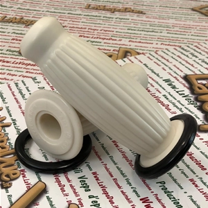 Par de puños BUBBLE SUPERFLEX de 20 mm blancos para VESPA 50 80 90 125 150 160 180 200 VNB 3 4 5 6 VB1 VBA VBB GL GS VS2 VS3 VS4 VS5 160 GS