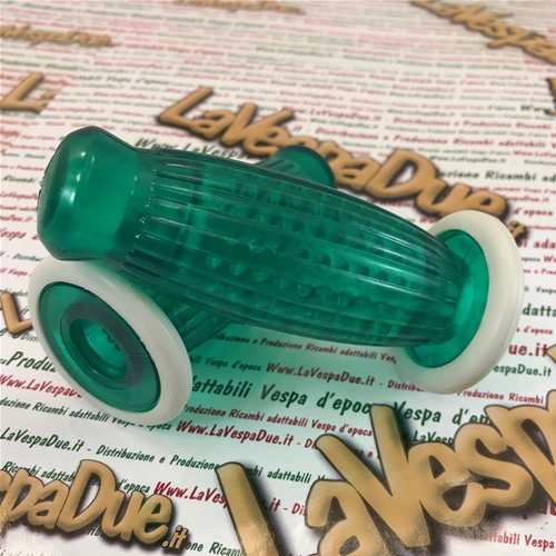 Paire de poignées BUBBLE SUPERFLEX 20 mm transparentes vertes pour VESPA 50 80 90 125 150 160 180 200 VNB 3 4 5 6 VB1 VBA VBB GL GS VS2 VS3 VS4 VS5 160 GS