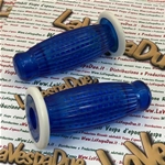 Coppia manopole BUBBLE SUPERFLEX 20 mm trasparenti blu trasparente per VESPA 50 80 90 125 150 160 180 200 VNB 3 4 5 6 VB1 VBA VBB GL GS VS2 VS3 VS4 VS5 160 GS