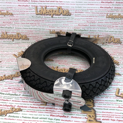 Support central de roue de secours à l'intérieur du carénage pour VESPA 125 150 50 ans VN VL VM GS 3.50 8 et 3.50 10 pouces, complet avec sangles