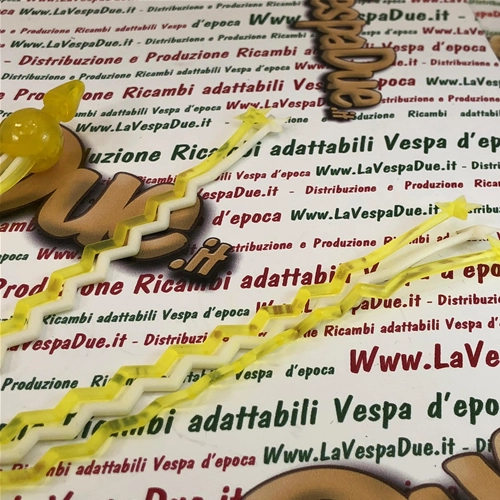 Frange per manopole con stelle BUBBLE SUPERFLEX gialle e bianche per VESPA 50 80 90 125 150 160 180 200 1 coppia