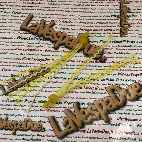 Frange per manopole con stelle BUBBLE SUPERFLEX gialle e bianche per VESPA 50 80 90 125 150 160 180 200 1 coppia