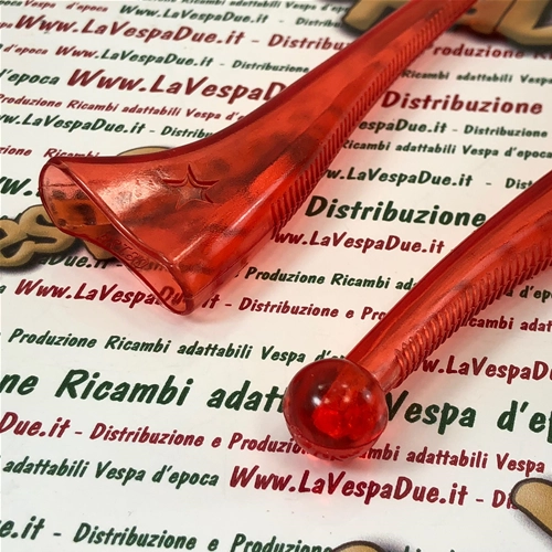 Paire de protections rouges BUBBLE SUPERFLEX pour leviers de frein et d'embrayage VESPA 50 80 90 125 150 160 180 200
