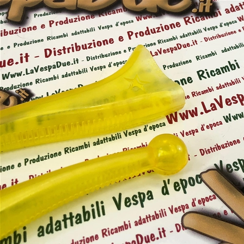Par de fundas amarillas BUBBLE SUPERFLEX para las palancas de freno y embrague de VESPA 50 80 90 125 150 160 180 200