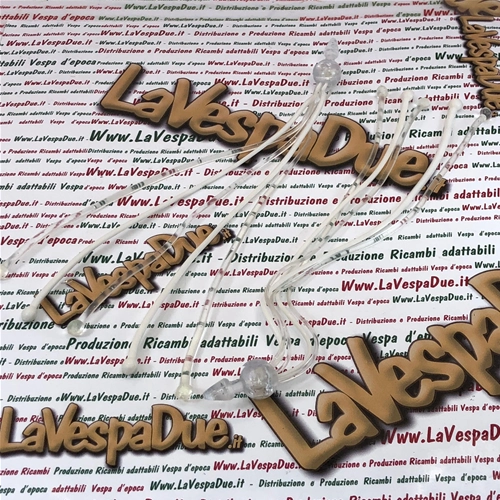 BUBBLE SUPERFLEX white and transparent glitter grip fringes for VESPA 50 80 90 125 150 160 180 200 1 pair