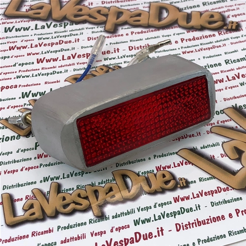 Rear light for VESPA 125 V30T V33T from 1951 to 1952 in aluminum Aluminum Double brake light