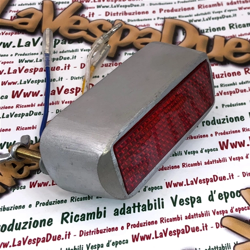 Rear light for VESPA 125 V30T V33T from 1951 to 1952 in aluminum Aluminum Double brake light