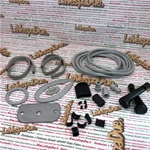Kit completo guarnizioni serie parti in gomma grigia 25 pezzi per VESPA 125 150 VM VN VL VB1 FARO BASSO STRUZZO