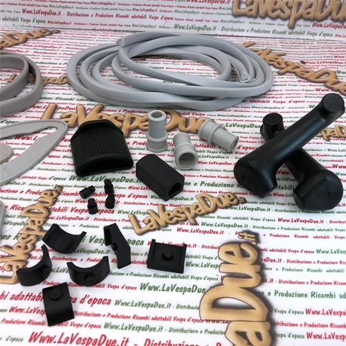 Complete gasket kit set of 25 grey rubber parts for VESPA 125 150 VM VN VL VB1 LOW HEADLIGHT OSTRICH