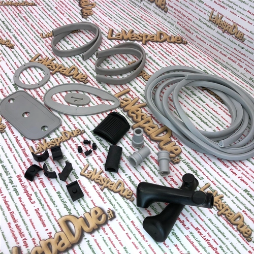 Complete gasket kit set of 25 grey rubber parts for VESPA 125 150 VM VN VL VB1 LOW HEADLIGHT OSTRICH
