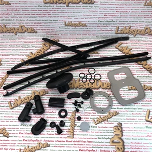 Kit completo de juntas y sellos de goma, 37 piezas de goma para VESPA 50 NR con tiras de goma para los estribos.