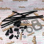 Kit completo gommini e guarnizioni serie parti in gomma 37 pezzi per VESPA 50 N R con strisce pedana in gomma