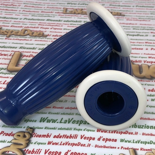 Paar blaue BUBBLE SUPERFLEX 22 mm Griffe für VESPA 50 80 90 125 150 160 180 200 PRIMAVERA ET3 GT GTR SUPER TS GL SPRINT VELOCE SS PX PE