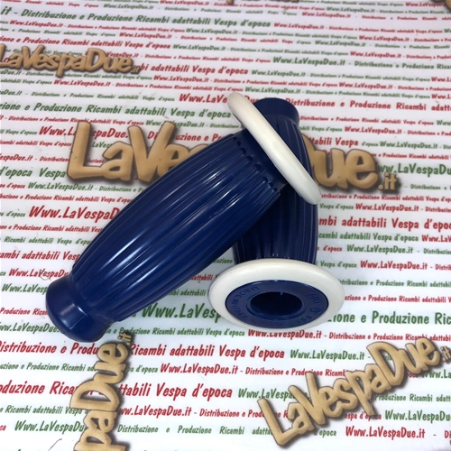 Paar blaue BUBBLE SUPERFLEX 22 mm Griffe für VESPA 50 80 90 125 150 160 180 200 PRIMAVERA ET3 GT GTR SUPER TS GL SPRINT VELOCE SS PX PE