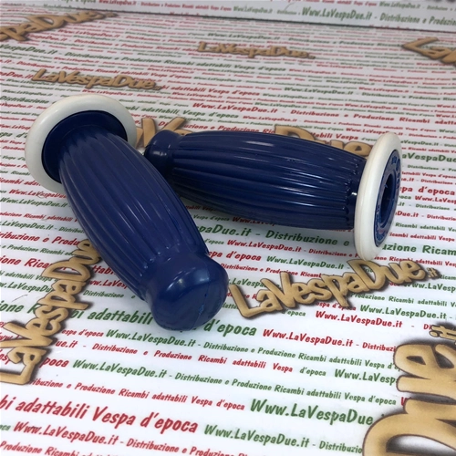 Paar blaue BUBBLE SUPERFLEX 22 mm Griffe für VESPA 50 80 90 125 150 160 180 200 PRIMAVERA ET3 GT GTR SUPER TS GL SPRINT VELOCE SS PX PE