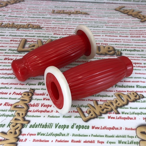 Paire de poignées rouges BUBBLE SUPERFLEX 22 mm pour VESPA 50 80 90 125 150 160 180 200 PRIMAVERA ET3 GT GTR SUPER TS GL SPRINT VELOCE SS PX PE