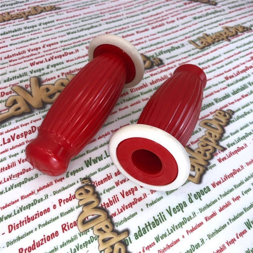 Paire de poignées rouges BUBBLE SUPERFLEX 22 mm pour VESPA 50 80 90 125 150 160 180 200 PRIMAVERA ET3 GT GTR SUPER TS GL SPRINT VELOCE SS PX PE