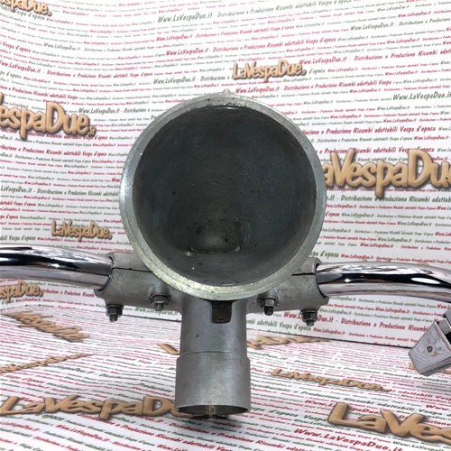 Chrome handlebar for VESPA 125 U VU1T UTILITARIA year 1953 complete with controls and headlight body