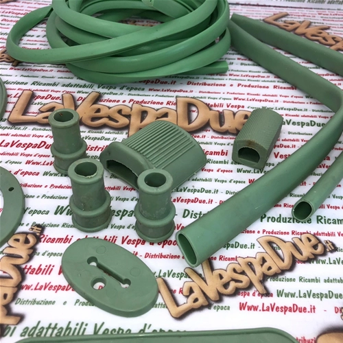 Kit completo guarnizioni serie parti in gomma verde 25 pezzi per VESPA 125 150 VM VN VL VB1 FARO BASSO STRUZZO ACMA