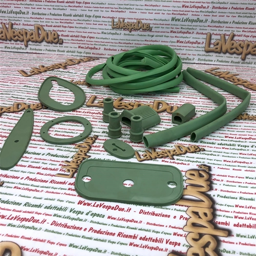Kit completo guarnizioni serie parti in gomma verde 25 pezzi per VESPA 125 150 VM VN VL VB1 FARO BASSO STRUZZO ACMA