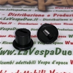 Pair of black SUPER RESISTANT ANTI-VIBRATION bushings for side door support for VESPA 50 90 125 SPECIAL RL ET3 PRIMAVERA No. 100408