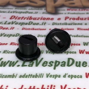 Par de casquillos negros SUPER RESISTENTES ANTIVIBRACIÓN para soporte de puerta lateral para VESPA 50 90 125 SPECIAL RL ET3 PRIMAVERA N.º 100408