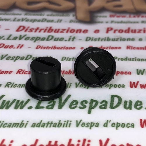 Par de casquillos negros SUPER RESISTENTES ANTIVIBRACIÓN para soporte de puerta lateral para VESPA 50 90 125 SPECIAL RL ET3 PRIMAVERA N.º 100408
