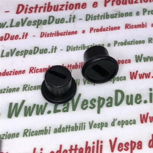 Par de casquillos negros SUPER RESISTENTES ANTIVIBRACIÓN para soporte de puerta lateral para VESPA 50 90 125 SPECIAL RL ET3 PRIMAVERA N.º 100408