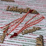 Frange per manopole con stelle BUBBLE SUPERFLEX rosse e bianche per VESPA 50 80 90 125 150 160 180 200 1 coppia