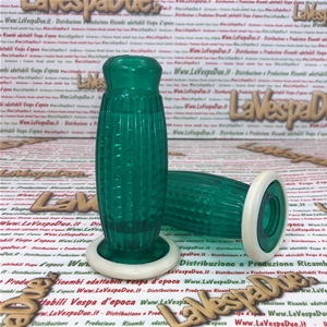 Paar BUBBLE SUPERFLEX 22 mm transparente grüne Griffe für VESPA 50 80 90 125 150 160 180 200 PRIMAVERA ET3 GT GTR SUPER TS GL SPRINT VELOCE SS PX PE