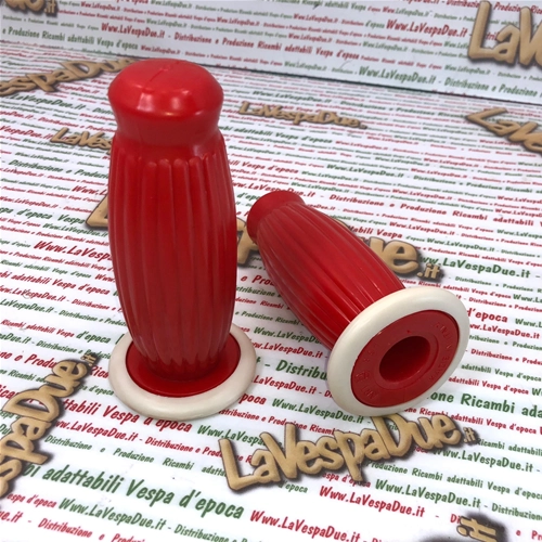 Pair of BUBBLE SUPERFLEX grips 20 mm red for VESPA 50 80 90 125 150 160 180 200 VNB 3 4 5 6 VB1 VBA VBB GL GS VS2 VS3 VS4 VS5 160 GS