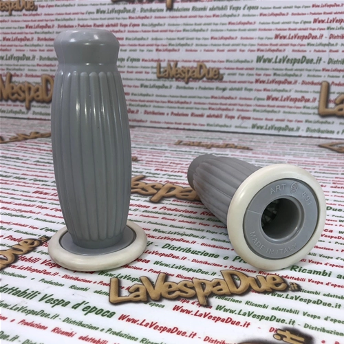 Coppia manopole BUBBLE SUPERFLEX 22 mm grigie per VESPA 50 80 90 125 150 160 180 200 PRIMAVERA ET3 GT GTR SUPER TS GL SPRINT VELOCE SS PX PE