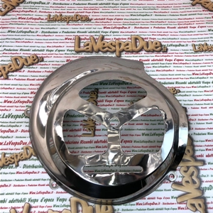 Chromed stainless steel fan cover 50's GS style for VESPA 80 125 150 200 PX PE with electric start