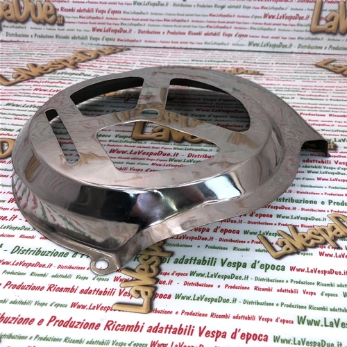 Chromed stainless steel fan cover 50's GS style for VESPA 80 125 150 200 PX PE with electric start