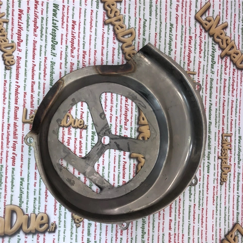Chromed stainless steel fan cover 50's GS style for VESPA 80 125 150 200 PX PE with electric start