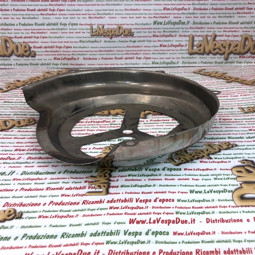 Chromed stainless steel fan cover 50's GS style for VESPA 80 125 150 200 PX PE with electric start