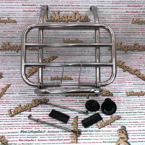 Verchromter Edelstahl-Gepäckträger vorne für VESPA 50 90 125 150 160 180 200 NLR PRIMAVERA SS ET3
