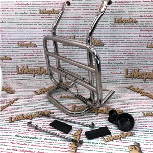 Verchromter Edelstahl-Gepäckträger vorne für VESPA 50 90 125 150 160 180 200 NLR PRIMAVERA SS ET3