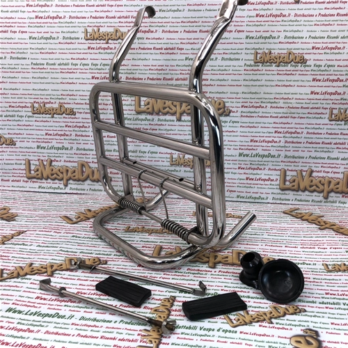 Verchromter Edelstahl-Gepäckträger vorne für VESPA 50 90 125 150 160 180 200 NLR PRIMAVERA SS ET3